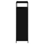vidaXL Armoire à chaussures noir 75x34x112 cm bois d'ingénierie