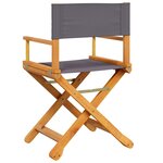 vidaXL Chaises de réalisateur pliables lot de 2 gris foncé tissu
