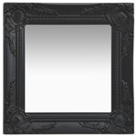 vidaXL Miroir mural style baroque 40x40 cm noir