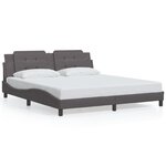vidaXL Cadre de lit sans matelas Zadar gris 180x200 cm similicuir