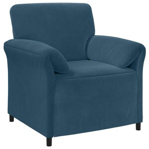 vidaXL Canapé 1 place Bleu 88 x 83 x 95 cm Velours