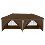 vidaXL Tente de fête pop-up 575 x 288 x 245 cm Taupe