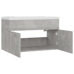 Vidaxl armoire d'évier avec lavabo intégré gris béton aggloméré