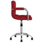 vidaXL Chaises pivotantes à manger lot de 2 rouge bordeaux tissu