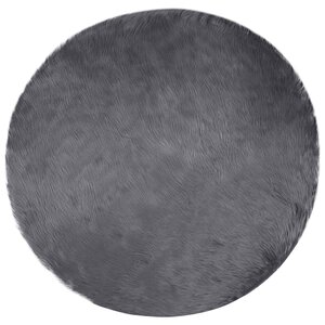 vidaXL Tapis en fausse Tafalla Anthracite Ø 200 cm Polyester
