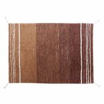 Tapis coton réversible - marron et beige - 120 x 160 cm