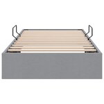 vidaXL Lit de Rangement avec matelas Gris clair 203 x 100 cm tissu