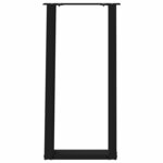 vidaXL Pieds de table console en U  2 pièces  noir  38 x (72-73) cm  acier