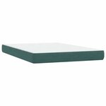 vidaXL Sommier à lattes de lit et matelas vert foncé 160x220cm velours