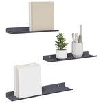 vidaXL Étagère flottante 3 Pièces Anthracite 40 x 9 x 2 5 cm Acier