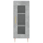 vidaXL Buffet haut Gris béton 34 5x34x180 cm Bois d'ingénierie