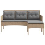 vidaXL Ensemble de canapé de jardin avec coussin 2 Pièces polyrotin