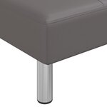 vidaXL Chaise longue gris similicuir