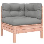 vidaXL Canapé de jardin avec coussins et repose-pied 3 places