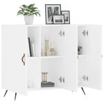 vidaXL Buffet blanc 90x34x80 cm bois d'ingénierie