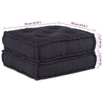 vidaXL Pouf modulaire anthracite 70x70x36 tissu
