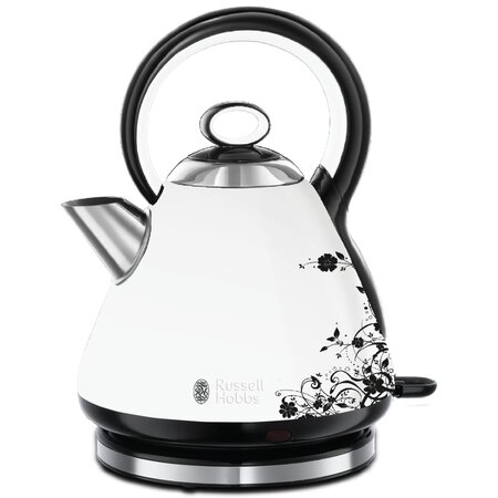 Russell hobbs bouilloire legacy floral blanc 1 7 l 2000-2400 w