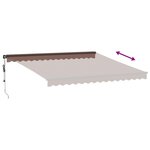 vidaXL Auvent rétractable automatique marron 400x350 cm