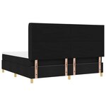 vidaXL Lit à ressorts avec matelas Noir 200 x 200 cm tissu