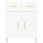 vidaXL Buffet haut Blanc 69 5x34x180 cm Bois d'ingénierie