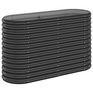 vidaXL Lit surélevé de jardin Acier galvanisé Anthracite