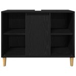 vidaXL Ensemble de mobilier de salle de bain avec stockage 3 Pièces Noir