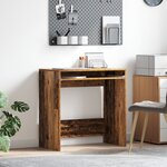 vidaXL Bureau d'écriture Vieux bois Bois d'ingénierie Standard Rangement