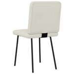 vidaXL Chaises à manger lot de 4 Crème Velours