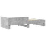 vidaXL Cadre de lit sans matelas gris béton 90x190cm bois d'ingénierie