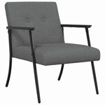 vidaXL fauteuil Gris foncé tissu