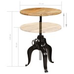 vidaXL Meuble de bar 5 Pièces Bois massif de manguier