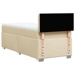 vidaXL Sommier à lattes de lit avec matelas Crème 80x200 cm Tissu