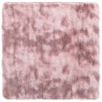 vidaXL Tapis Shaggy à poils longs NAVARRA rose poudré 200x200 cm