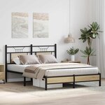 vidaXL Cadre de lit sans matelas chêne sonoma 137x190 cm