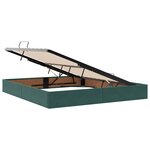 vidaXL Lit avec rangement et LED Vert foncé 180 x 200 cm Velours