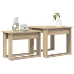 vidaXL Ensemble de tables basses 2 Pièces Chêne Sonoma Bois d'ingénierie