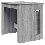 vidaXL Table à dîner 240 x 85 x 75 cm Bois d'ingénierie Sonoma gris