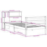 vidaXL Lit bibliothèque sans matelas 90x200 cm bois de pin massif