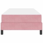 vidaXL Lit à ressorts avec matelas Rose 90 x 190 cm tissu