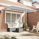 vidaXL Auvent Rétractable Gris clair 250 x 200 cm tissu