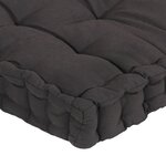 Vidaxl coussins de plancher de palette 4 pièces anthracite coton