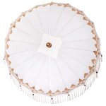 vidaXL Parasol balinais Crème (210-220) x 260 cm Coton et bois massif