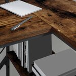 vidaXL Bureau Chêne fumé 120 x 79 x 86.5 cm Bois d'ingénierie