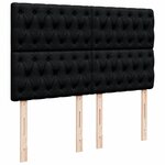 vidaXL Sommier à lattes de lit avec matelas Noir 140x190 cm Tissu