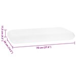 vidaXL Coussin de sommeil Uni Blanc 70 x 36 x 11 5 cm