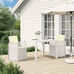 vidaXL Chaises de jardin salle à manger 2 Pièces Blanc et crème PP
