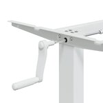 Cadre de Bureau table poste de travail meuble d'ordinateur informatique étude debout (94-135) x 60 x (70-114) cm acier blanc 02_0023974