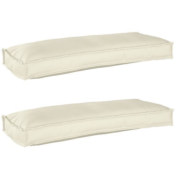 vidaXL Set de coussins de palette 2 Pièces Crème 100 x 40 x 8 cm
