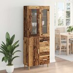 vidaXL Haut Armoire Bois Ancien 69 5 x 34 x 180 cm Bois d'ingénierie