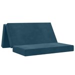 vidaXL Canapé-lit pliable 140 x 67 x 45 cm Bleu